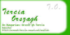 tercia orszagh business card
